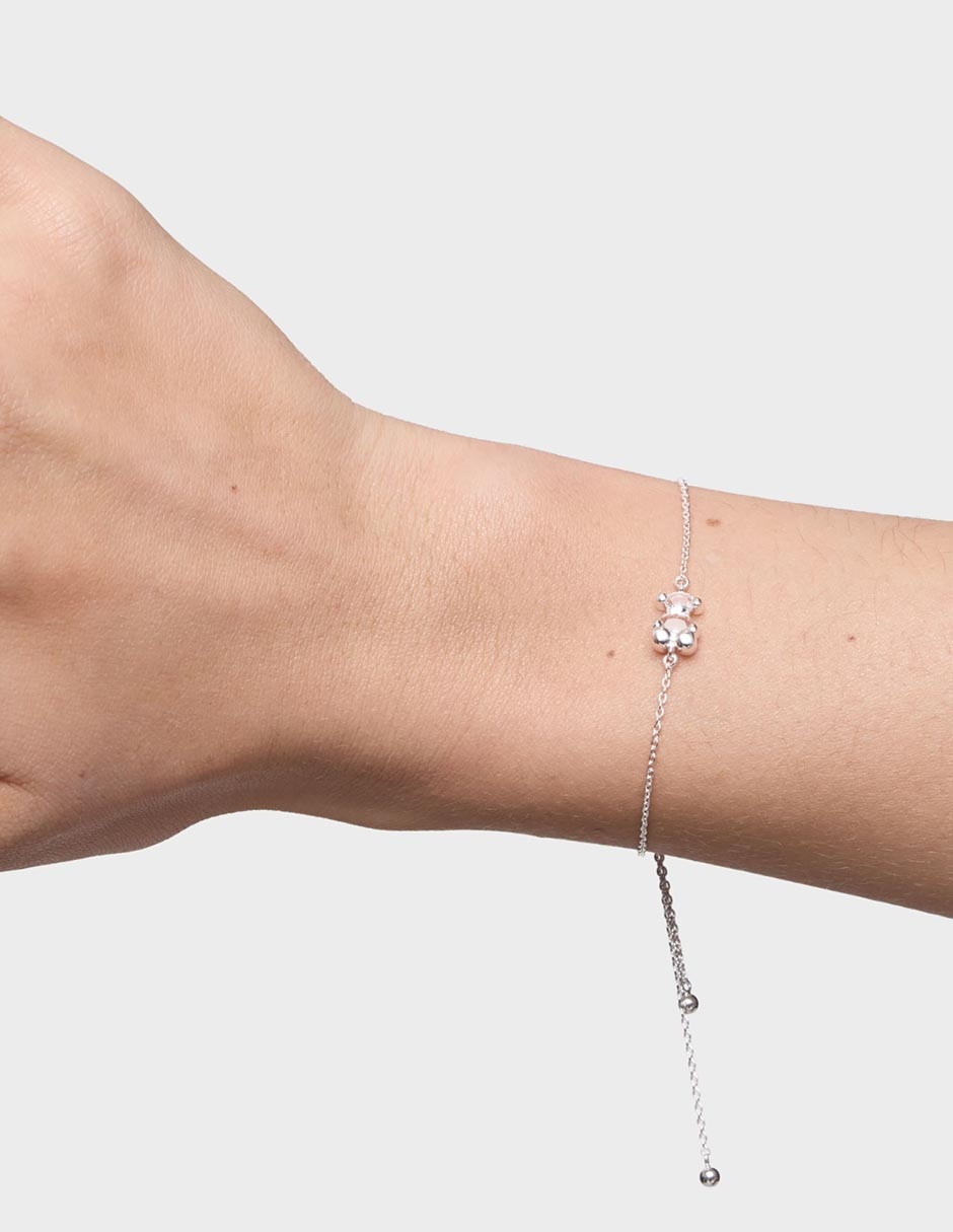 Pulsera de plata con cristal P 925 acabado pulido 6