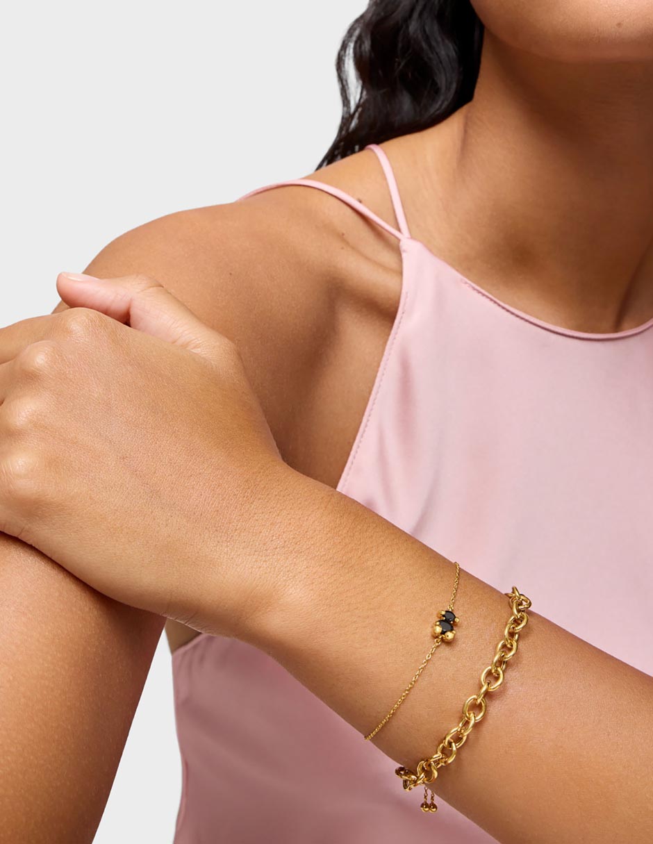 Pulsera Tous de plata P 925 con acabado baño de oro