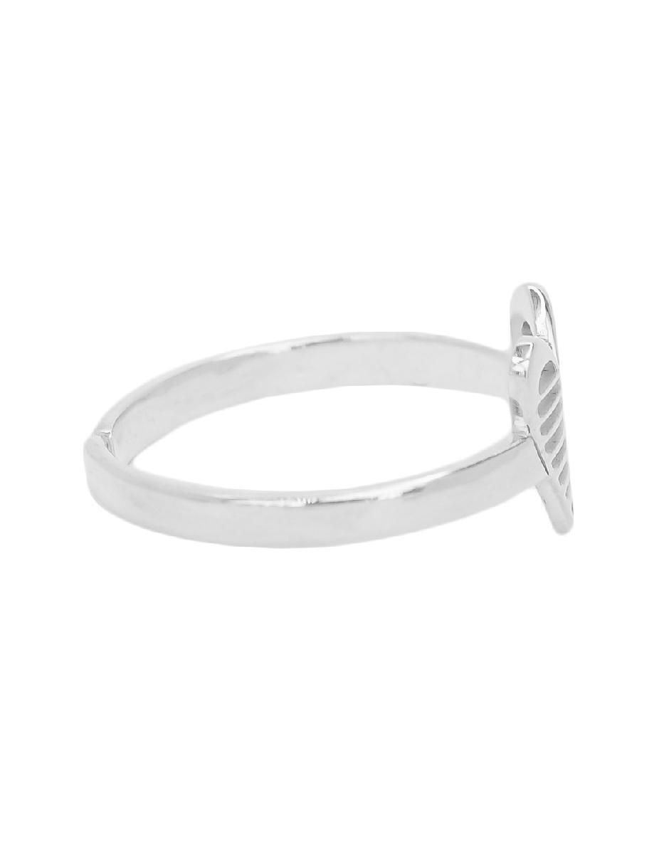 Anillo de corazón P 925 de plata pulido
