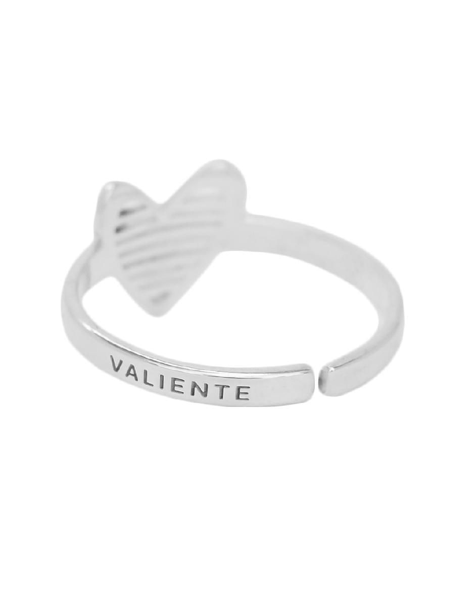 Anillo de corazón P 925 de plata pulido