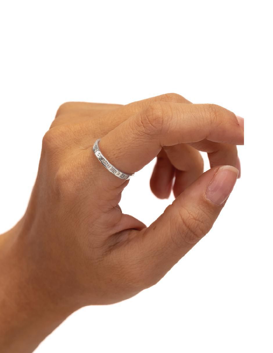 Anillo redondo Self-Love P 925 de plata pulido