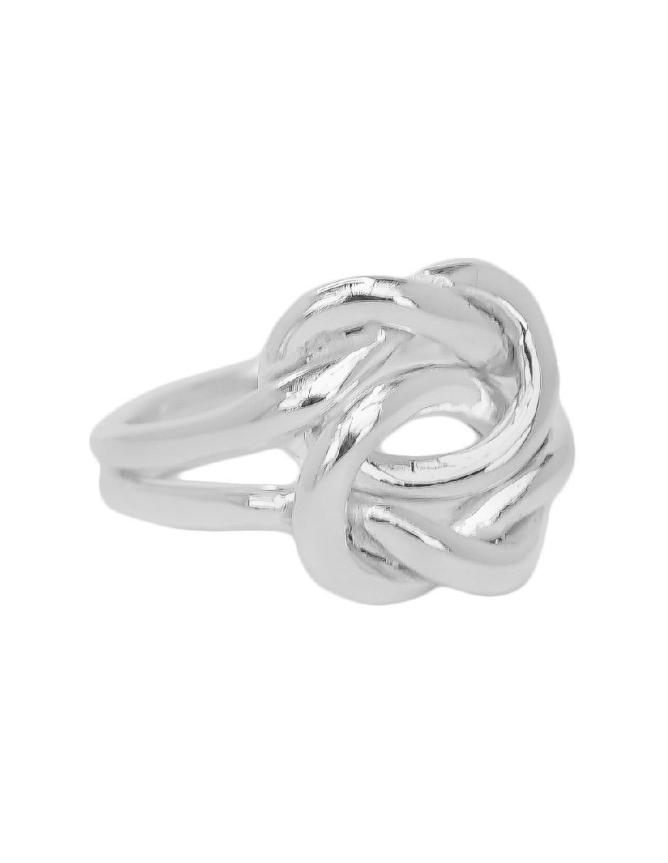 Anillo redondo P 925 de plata pulido