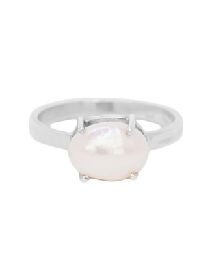 Anillo ovalado Tesoros Del Océano P 925 de plata perla pavé