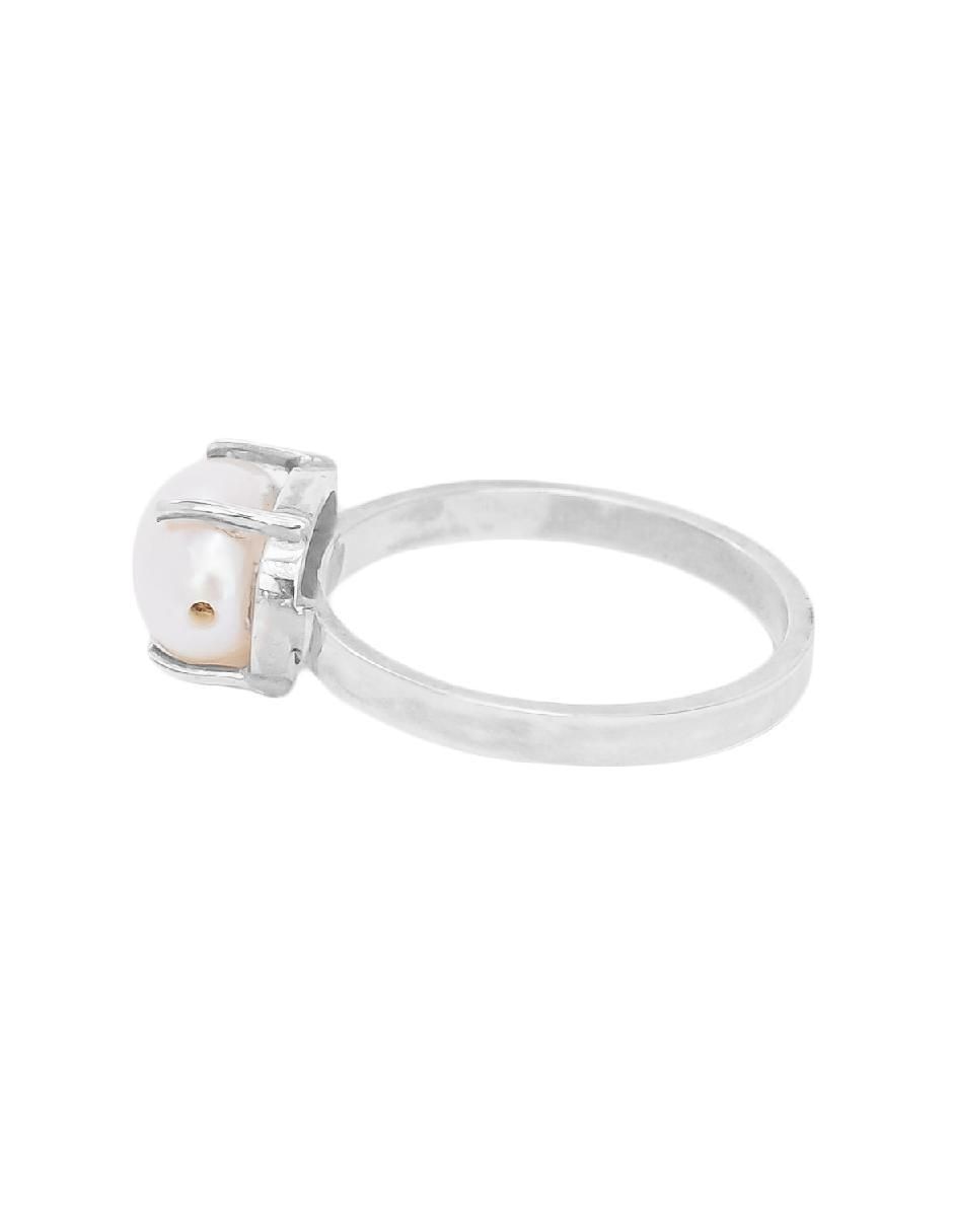 Anillo ovalado Tesoros Del Océano P 925 de plata perla pavé