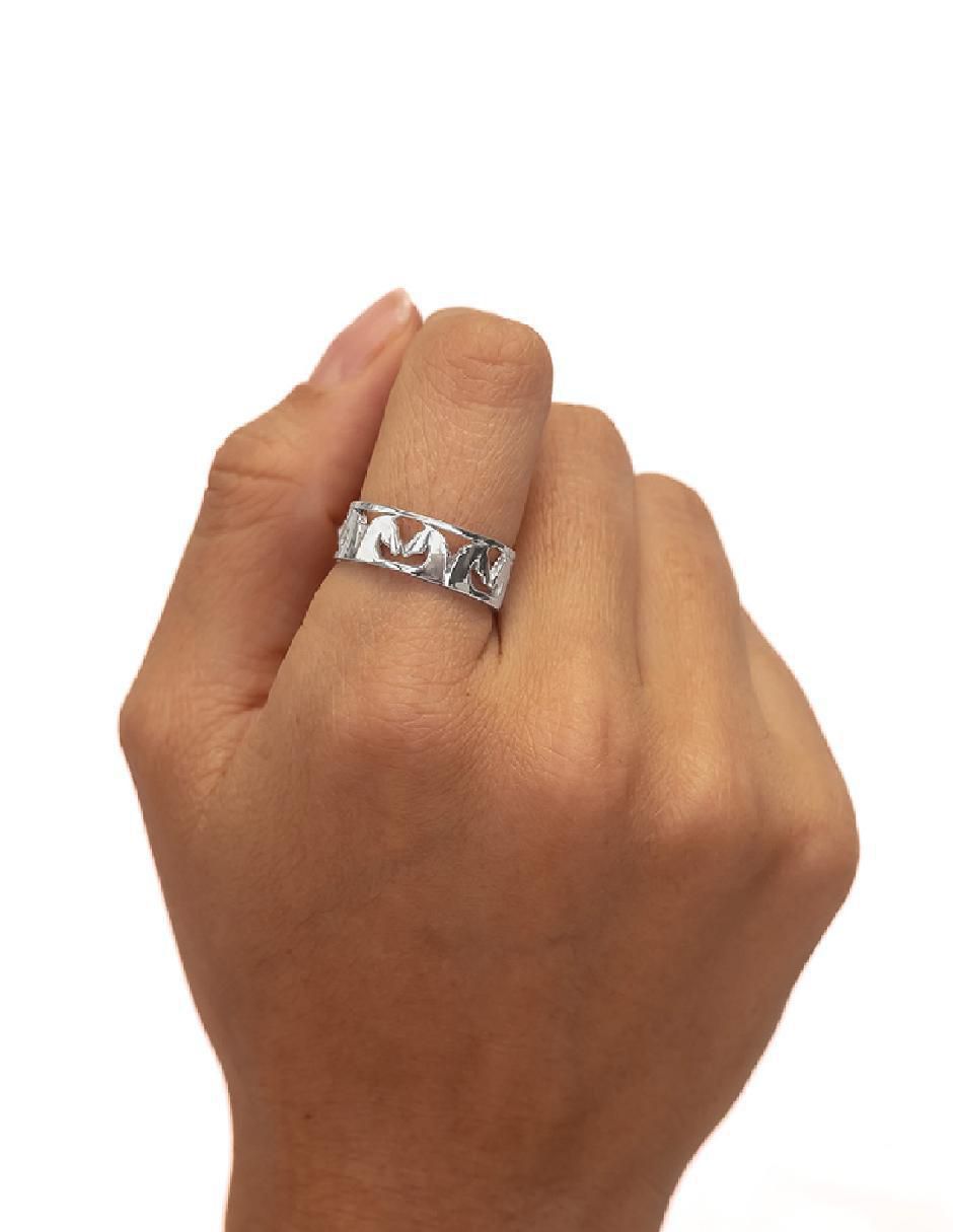 Anillo redondo Elegancia Equina P 925 de plata pulido