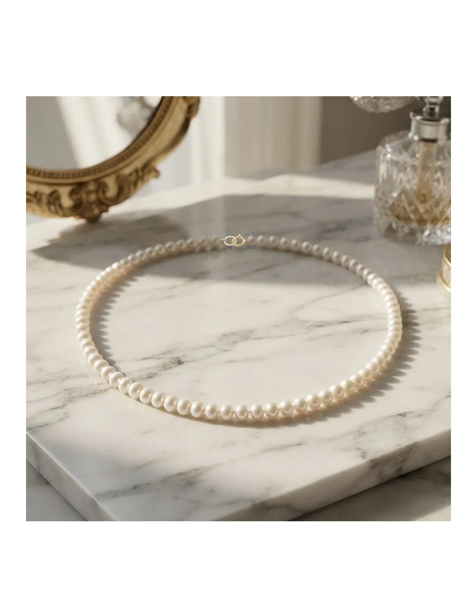 Collar de esfera de oro amarillo 14 K
