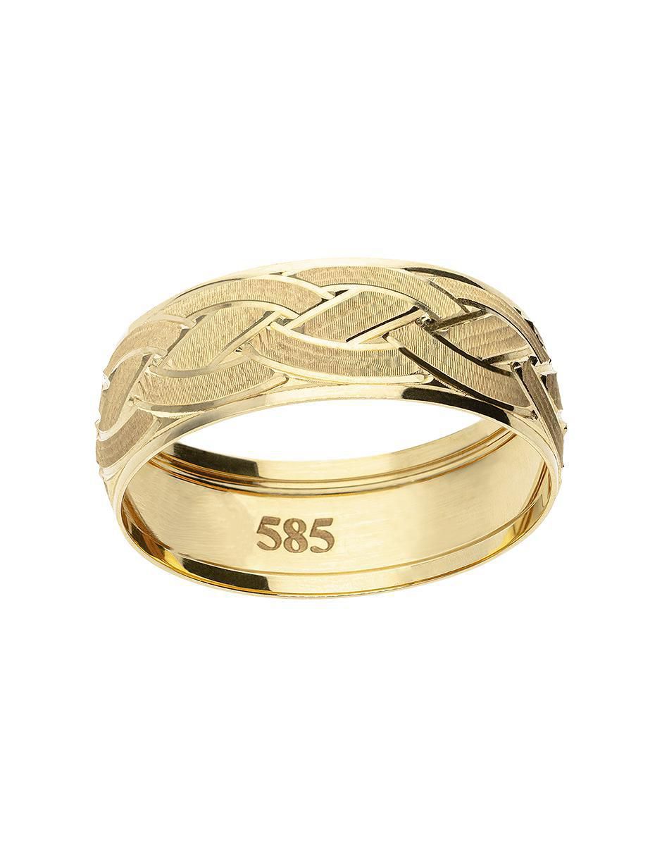 Argolla de oro amarillo 14 k Fonelli