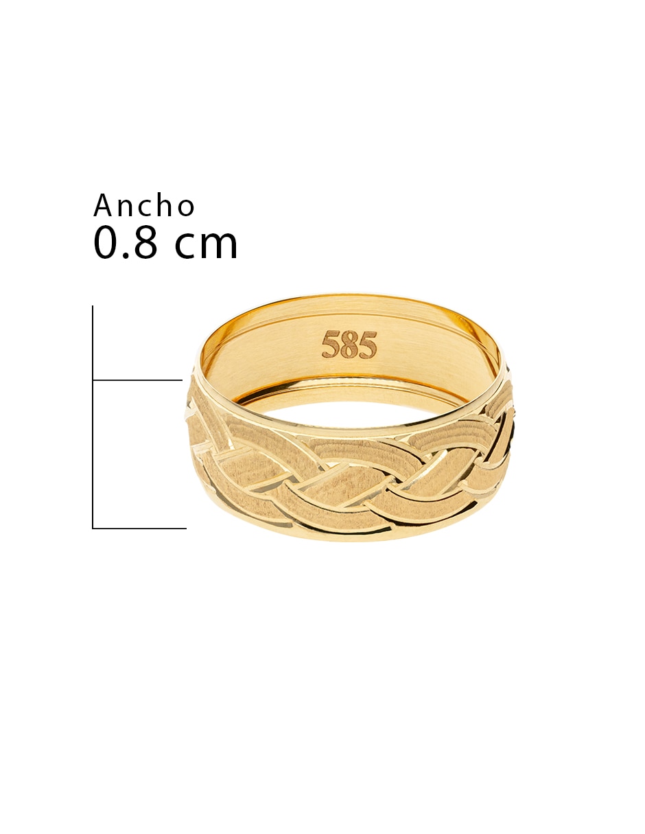 Argolla de oro amarillo 10 k Fonelli
