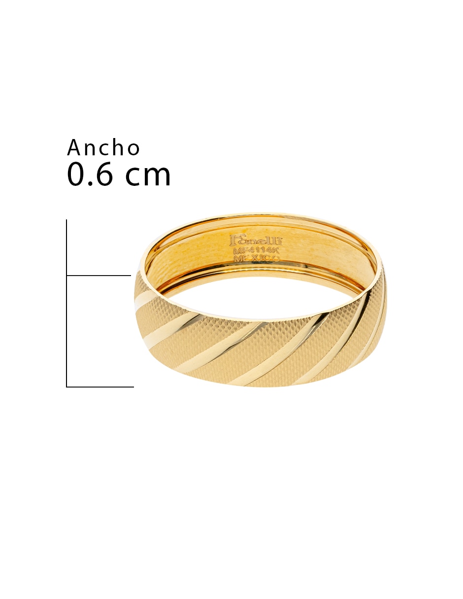 Argolla de oro amarillo 14 K Fonelli