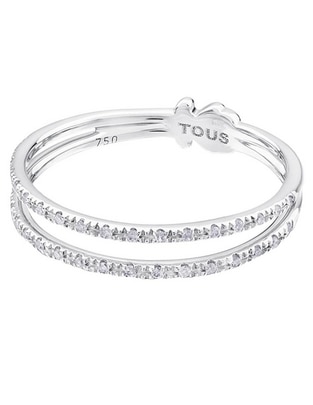 Anillo redondo Diamonds 18 k de oro blanco diamante brillante