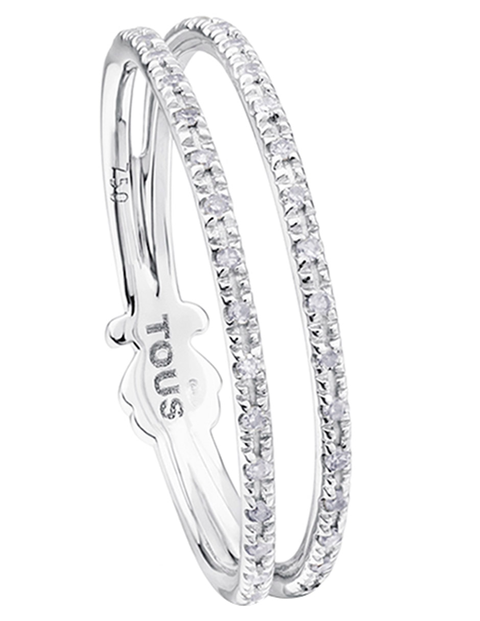 Anillo redondo Diamonds 18 k de oro blanco diamante brillante 5
