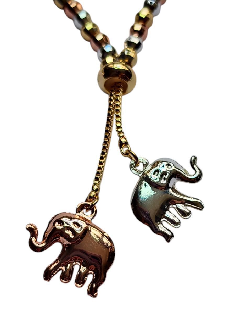 Collar con dije de elefante Limerence By Claudia Herrera de oro laminado 14 K