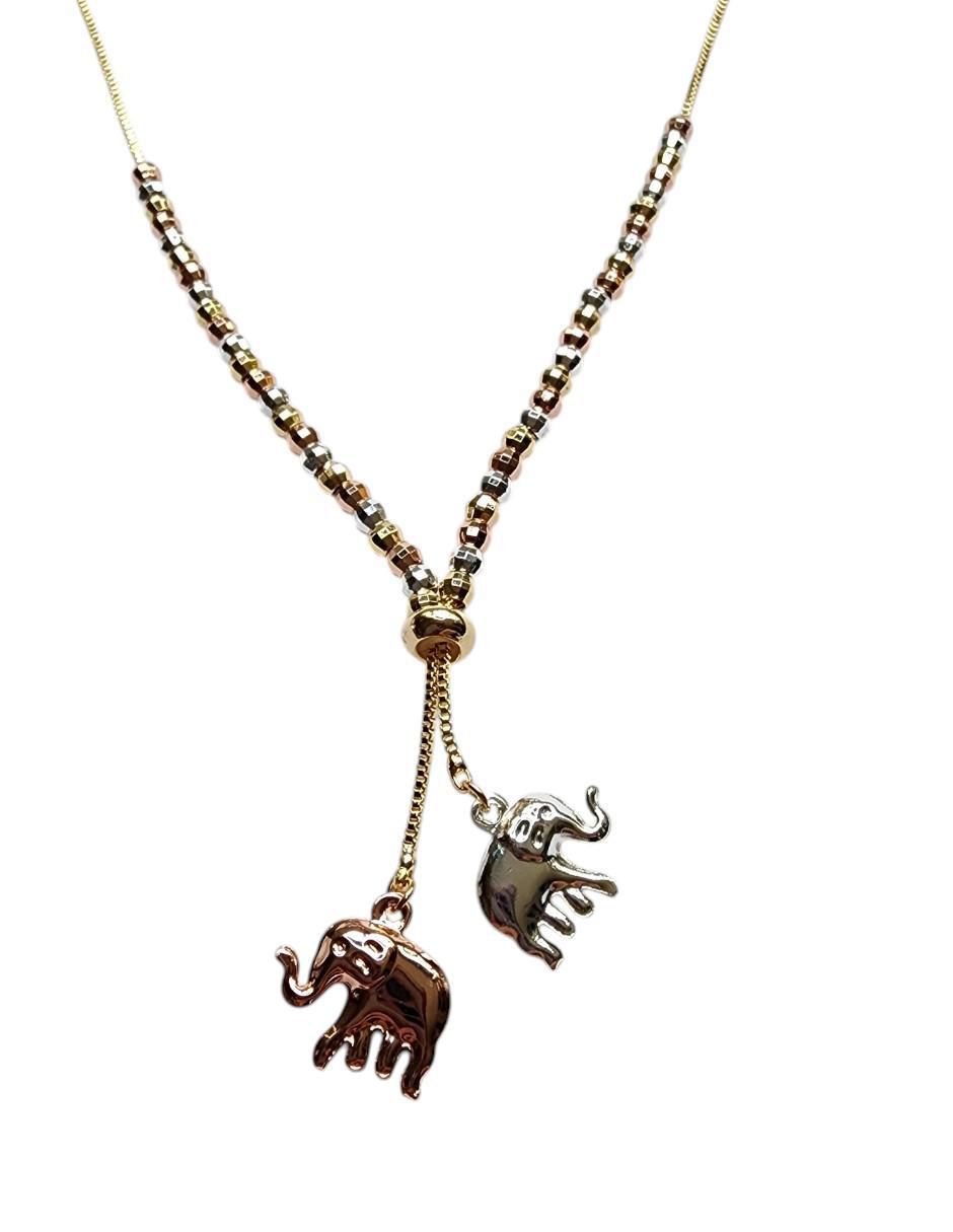 Collar con dije de elefante de oro laminado 14 K Collar con dije de elefante de oro laminado 14 K