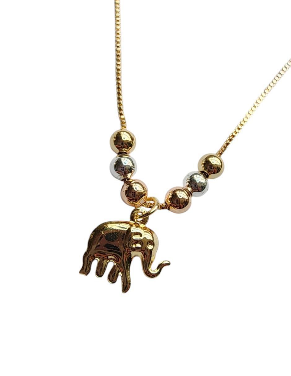 Collar de elefante de oro laminado 14 K 3