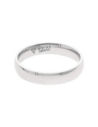 Argolla de oro blanco 14 k Acompañame