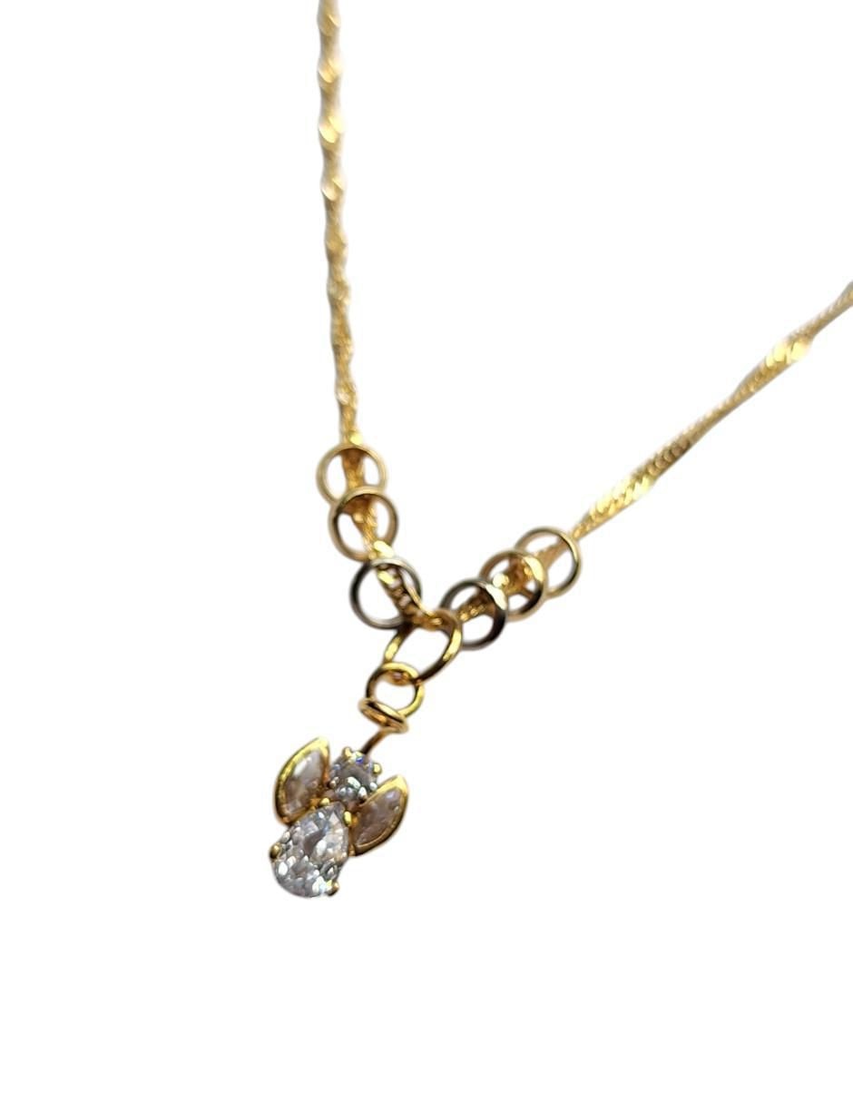 Collar con dije ángel de ángel de oro laminado 14 K 2