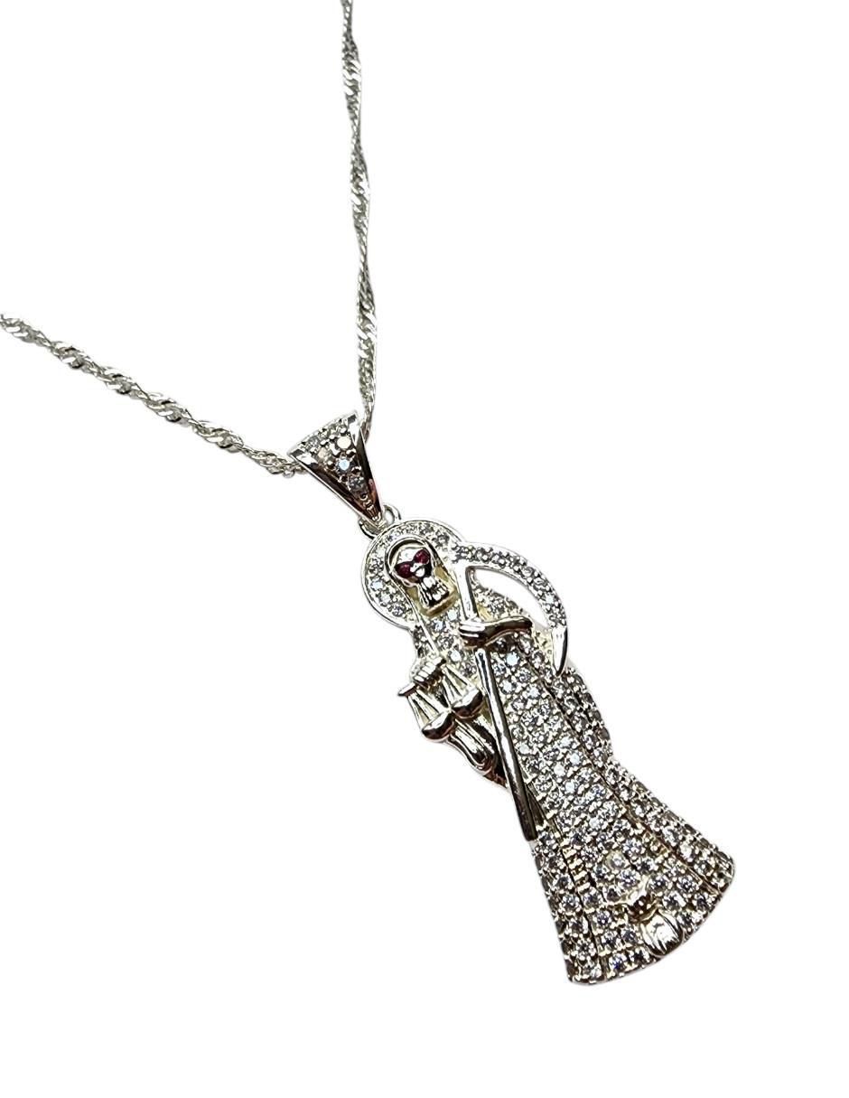 Collar con dije santos Santa Muerte de oro laminado 14 K Collar con dije santos Santa Muerte de oro laminado 14 K
