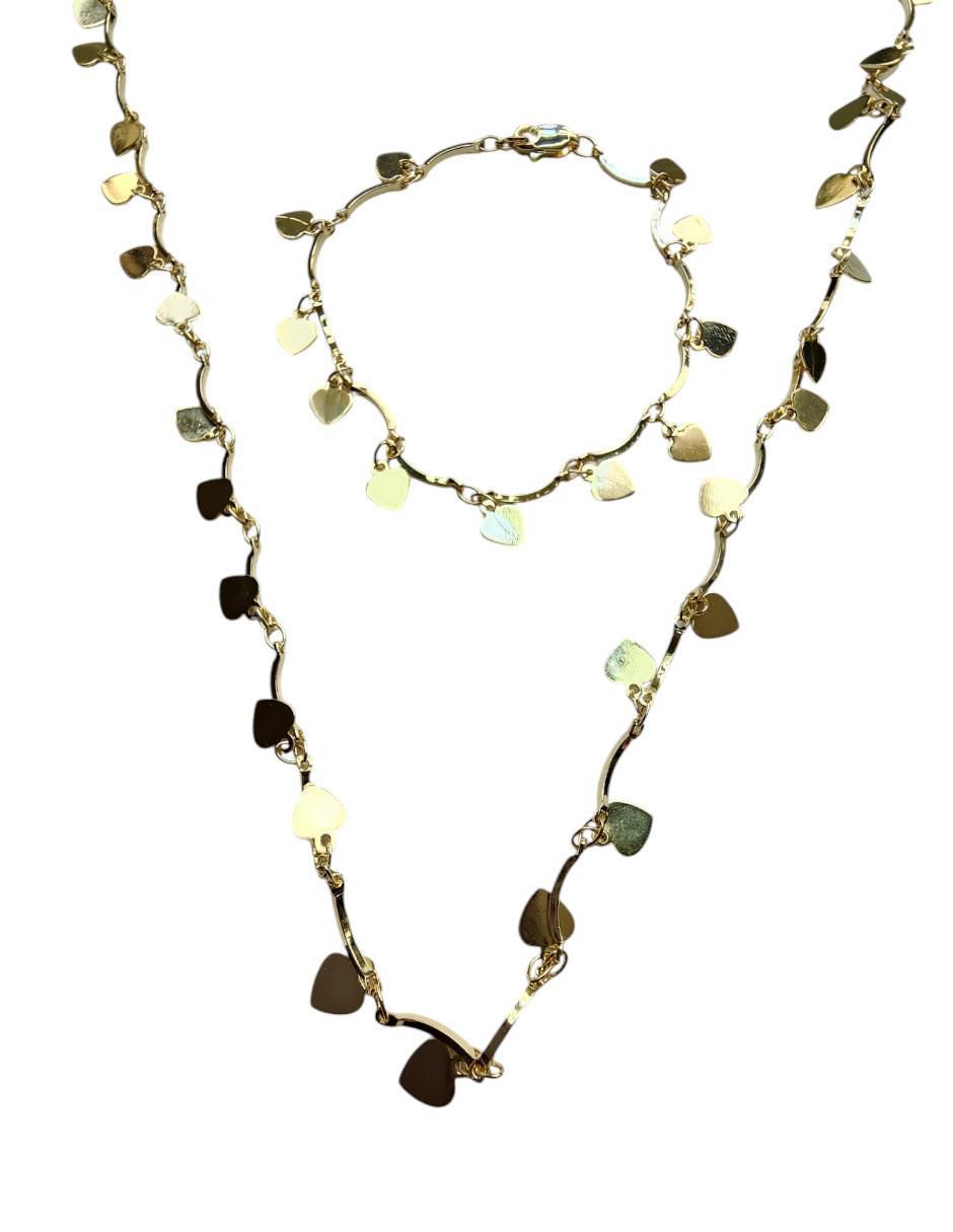 Collar y pulsera de corazón Corazones 3