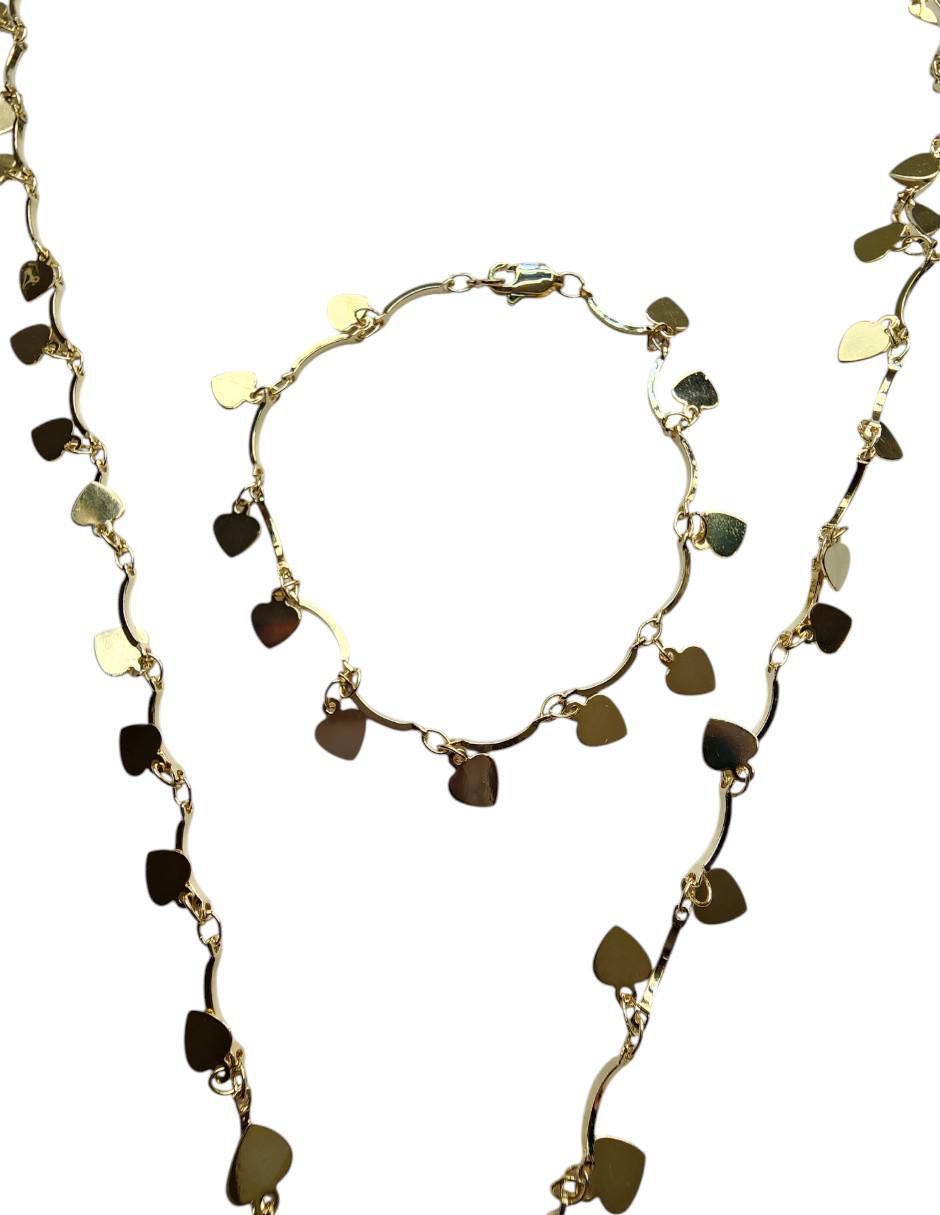 Collar y pulsera de corazón Corazones 4