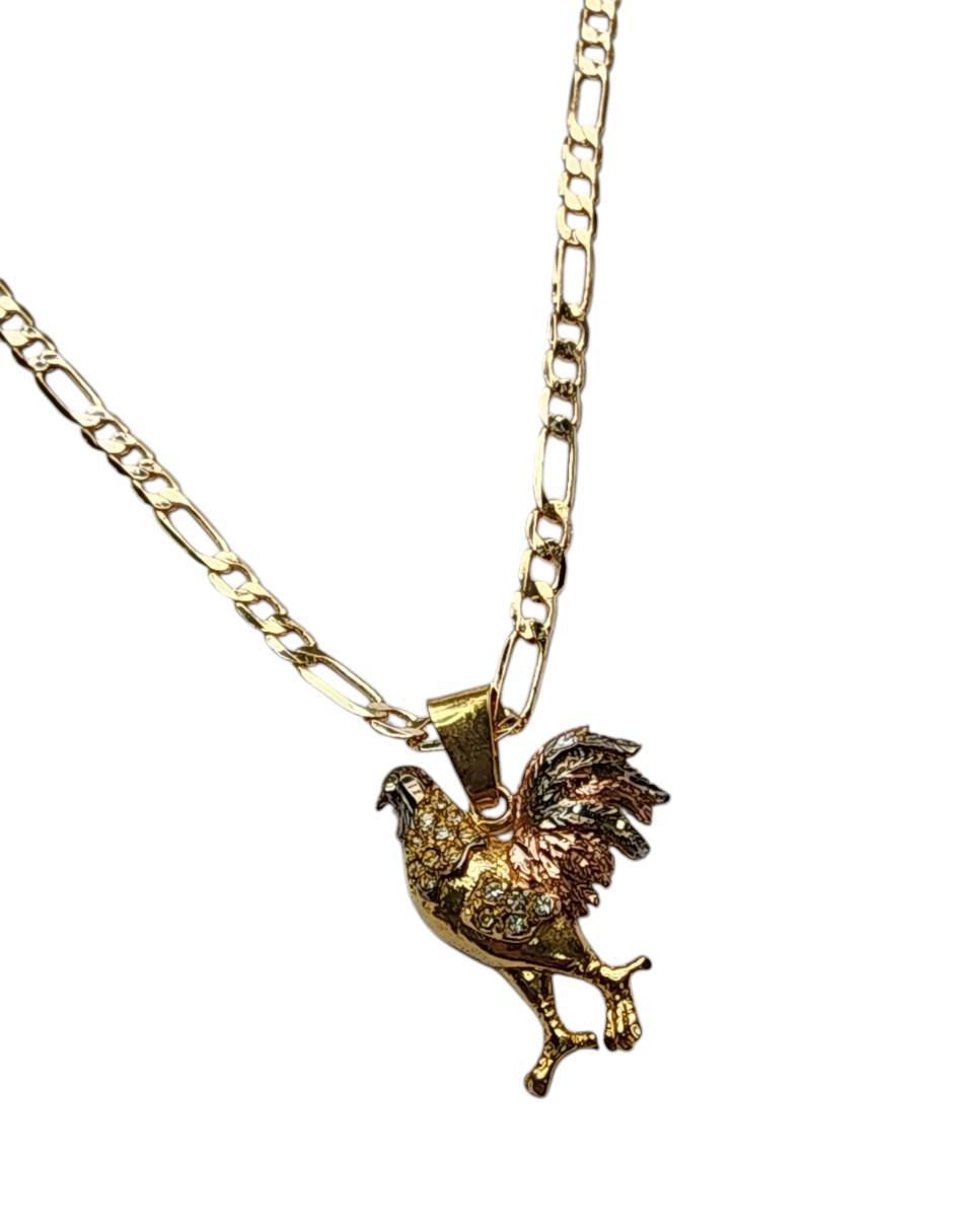 Collar con dije Aves de oro laminado 14 K