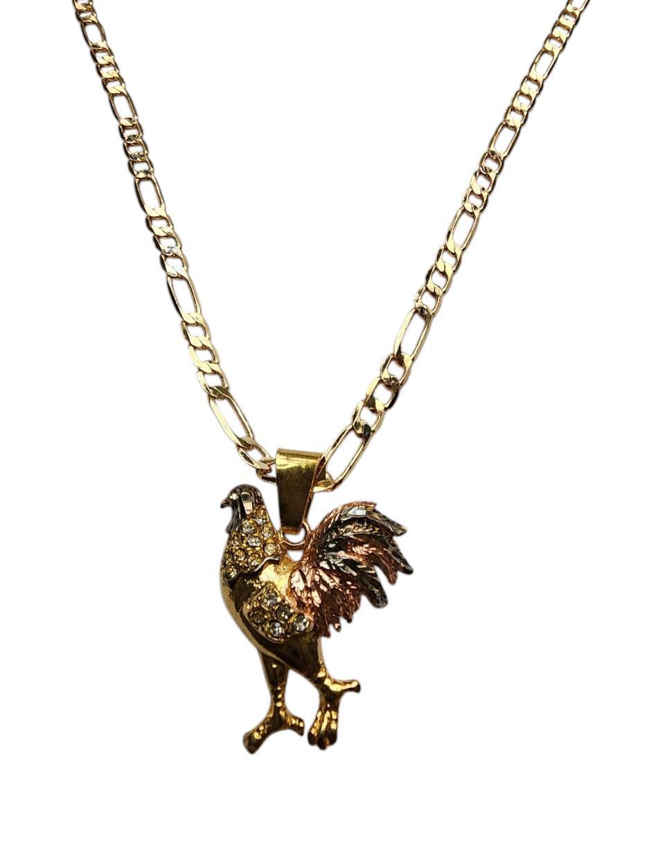Collar con dije Aves de oro laminado 14 K