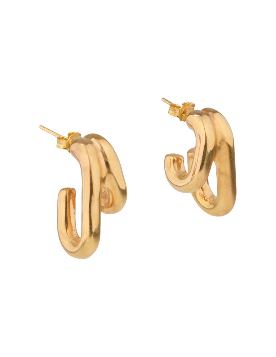 Aretes electroformado doble hilo