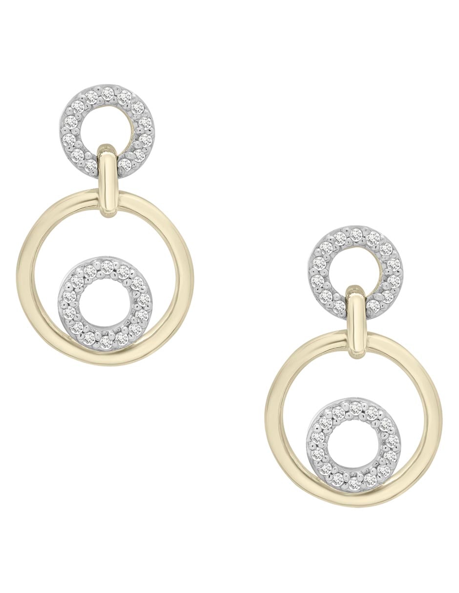 Aretes y Collar de oro 14 k diamante 6