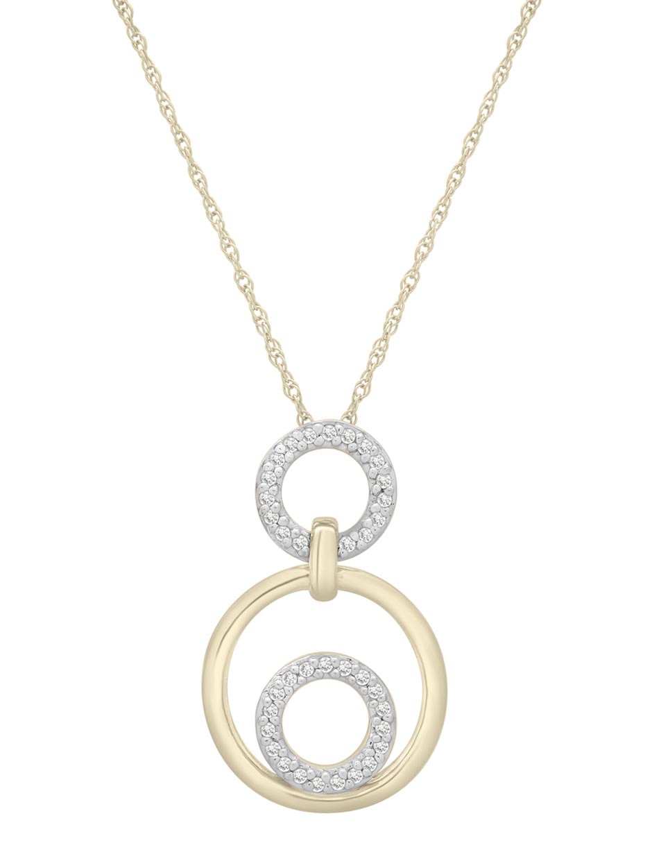 Aretes y Collar de oro 14 k diamante 5