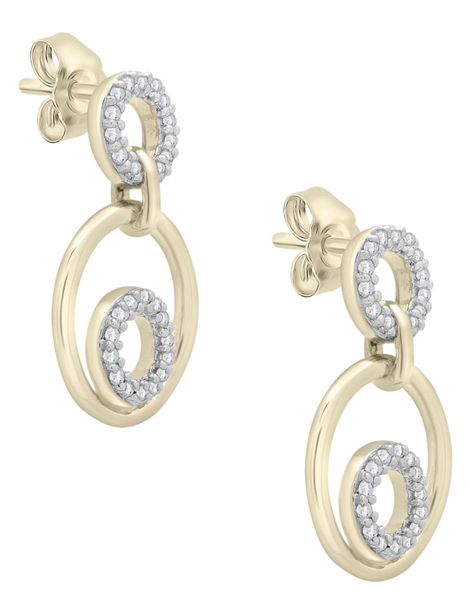 Aretes y Collar de oro 14 k diamante 4