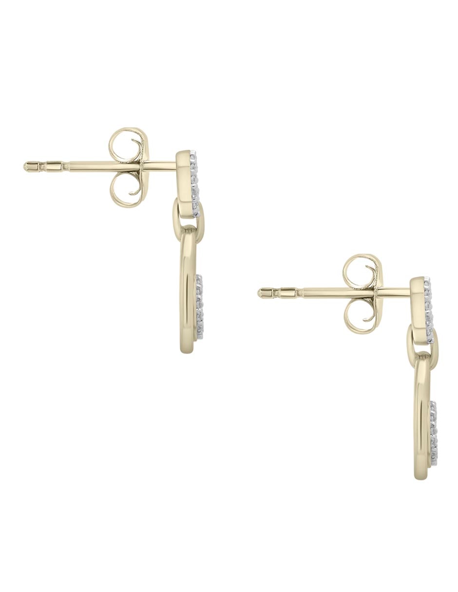 Aretes y Collar de oro 14 k diamante 7