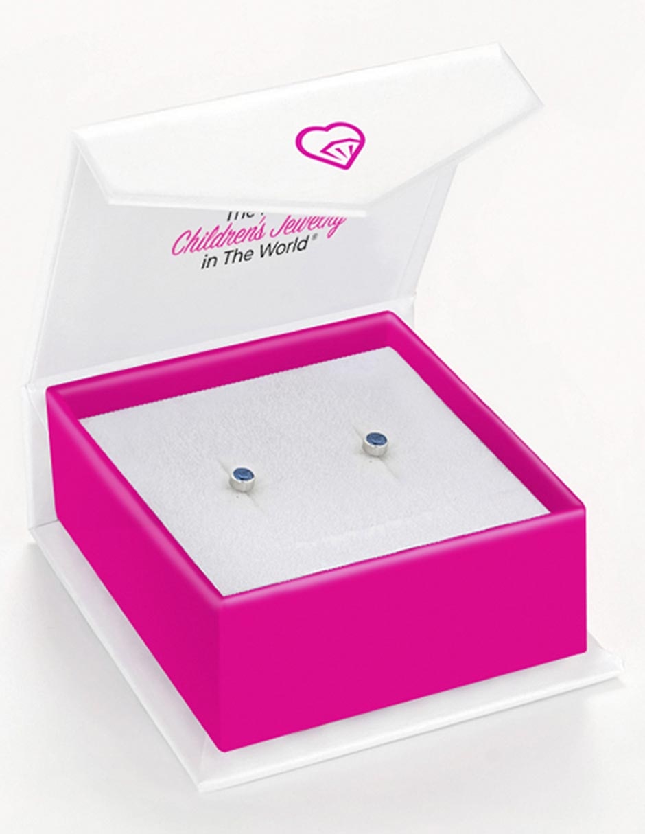 Broqueles circulares de oro blanco 14 K con acabado pulido 4