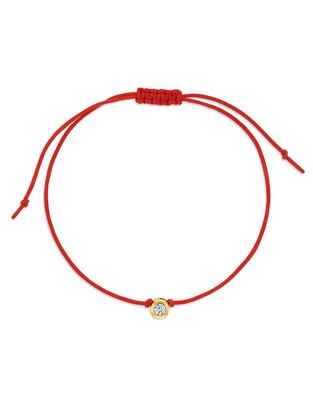 Pulsera de oro amarillo con zirconia cúbica 14 K acabado pulido