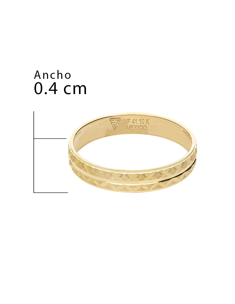 Argolla de oro amarillo 10 k Fonelli