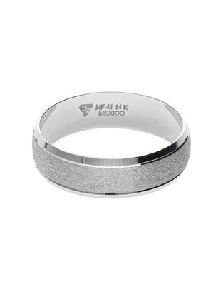 Argolla de oro blanco 14 k Cascada Argolla de oro blanco 14 k Cascada