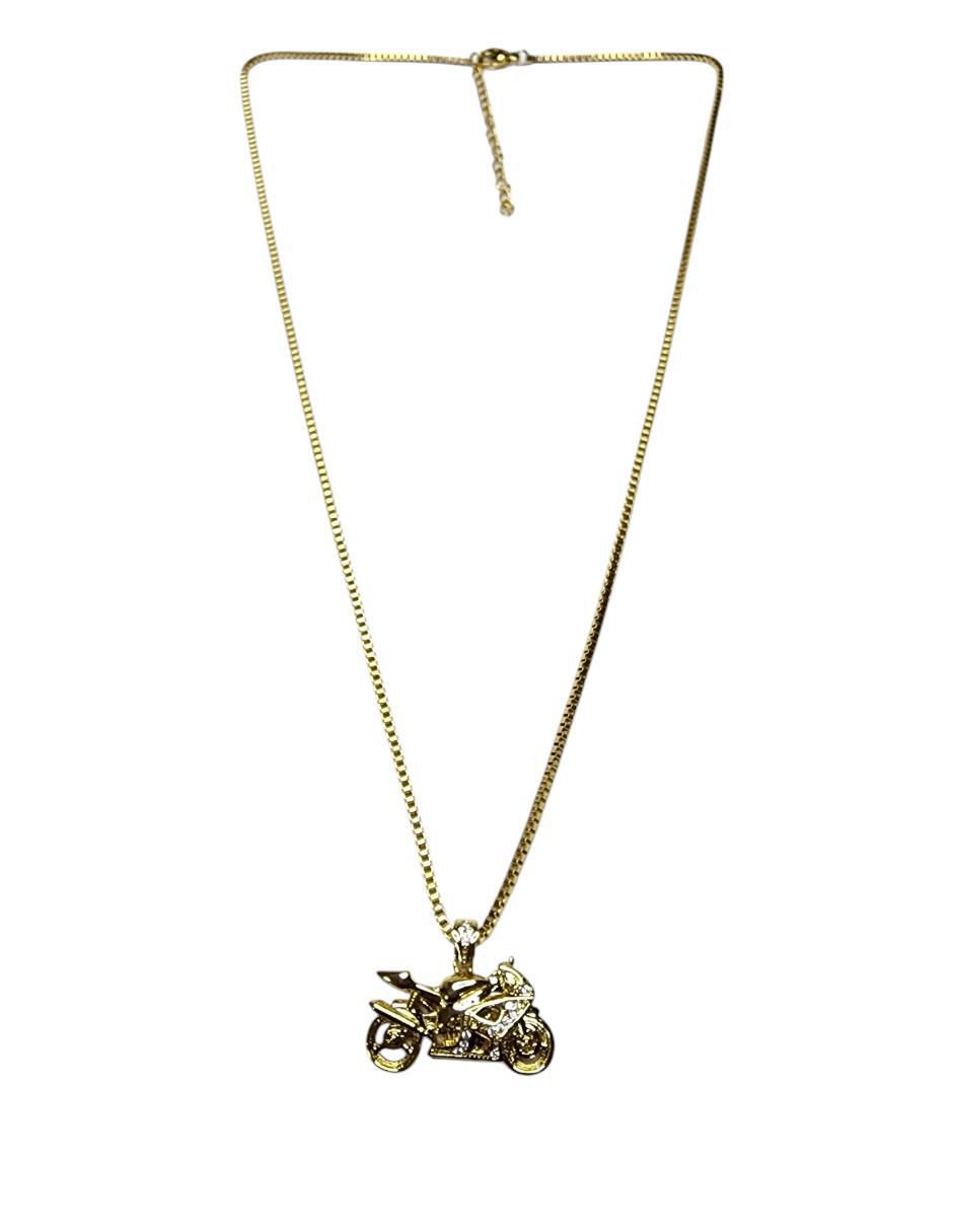 Collar con dije Motocicleta de oro laminado 14 K 6