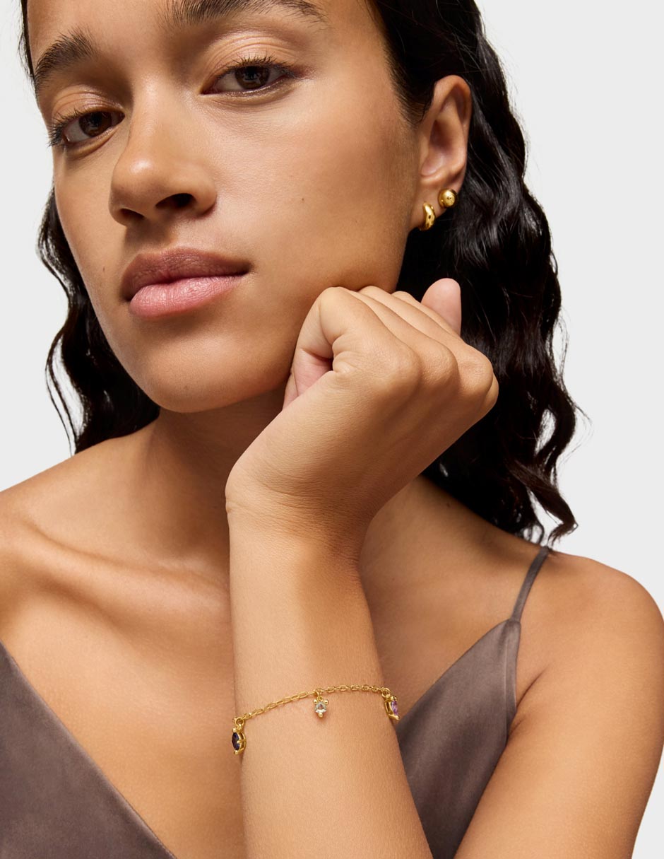 Pulsera Tous de plata P 925 con acabado baño de oro