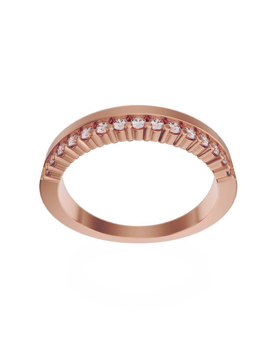 Anillo de nudo 14 k de oro diamante 2