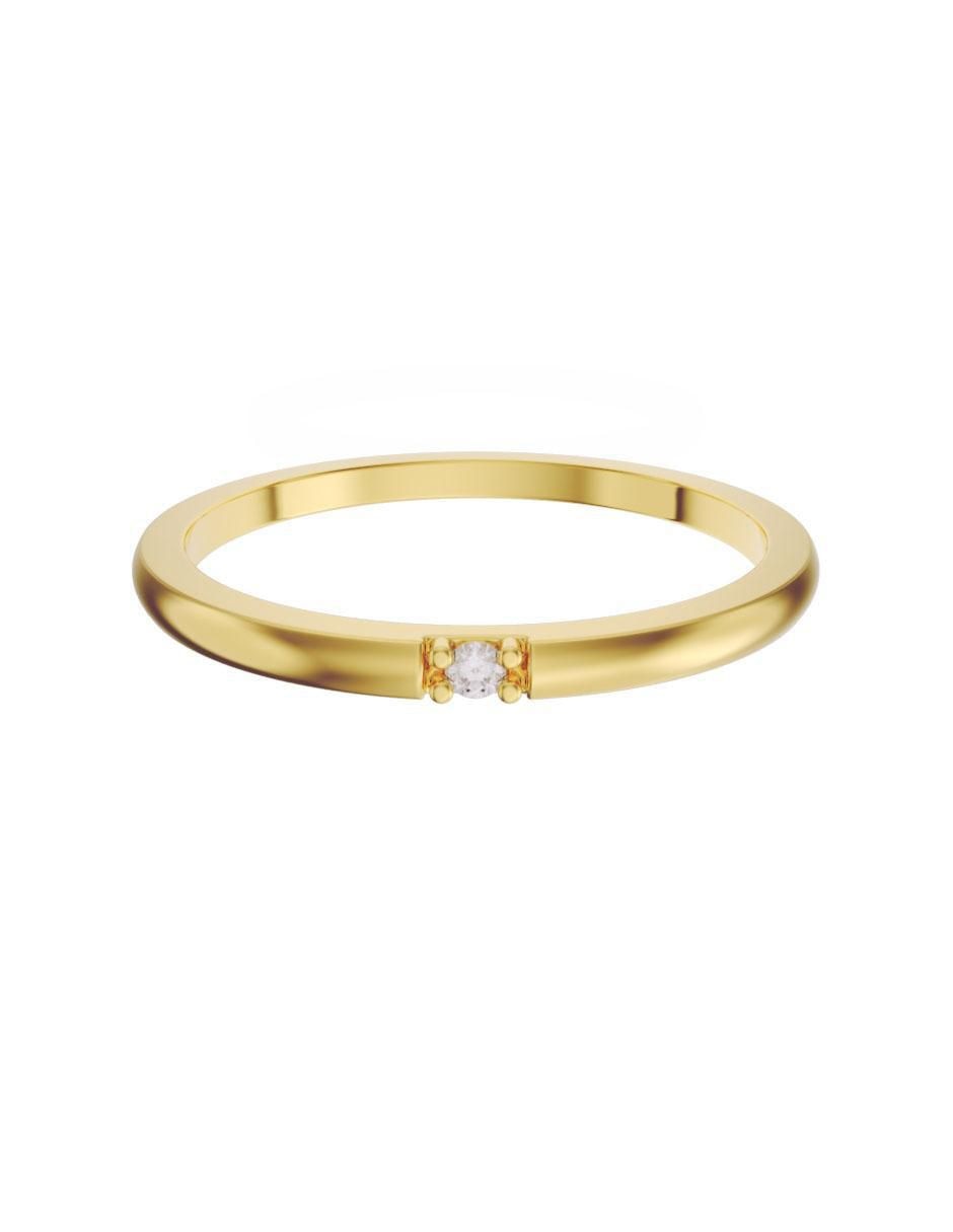Anillo de compromiso 14 k diamante