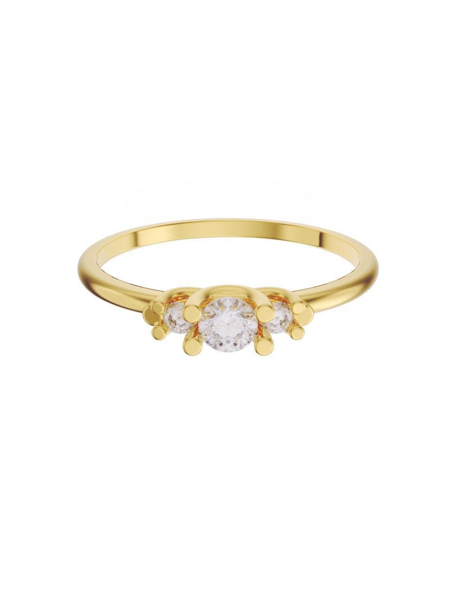 Anillo de compromiso 14 k diamante Anillo de compromiso 14 k diamante