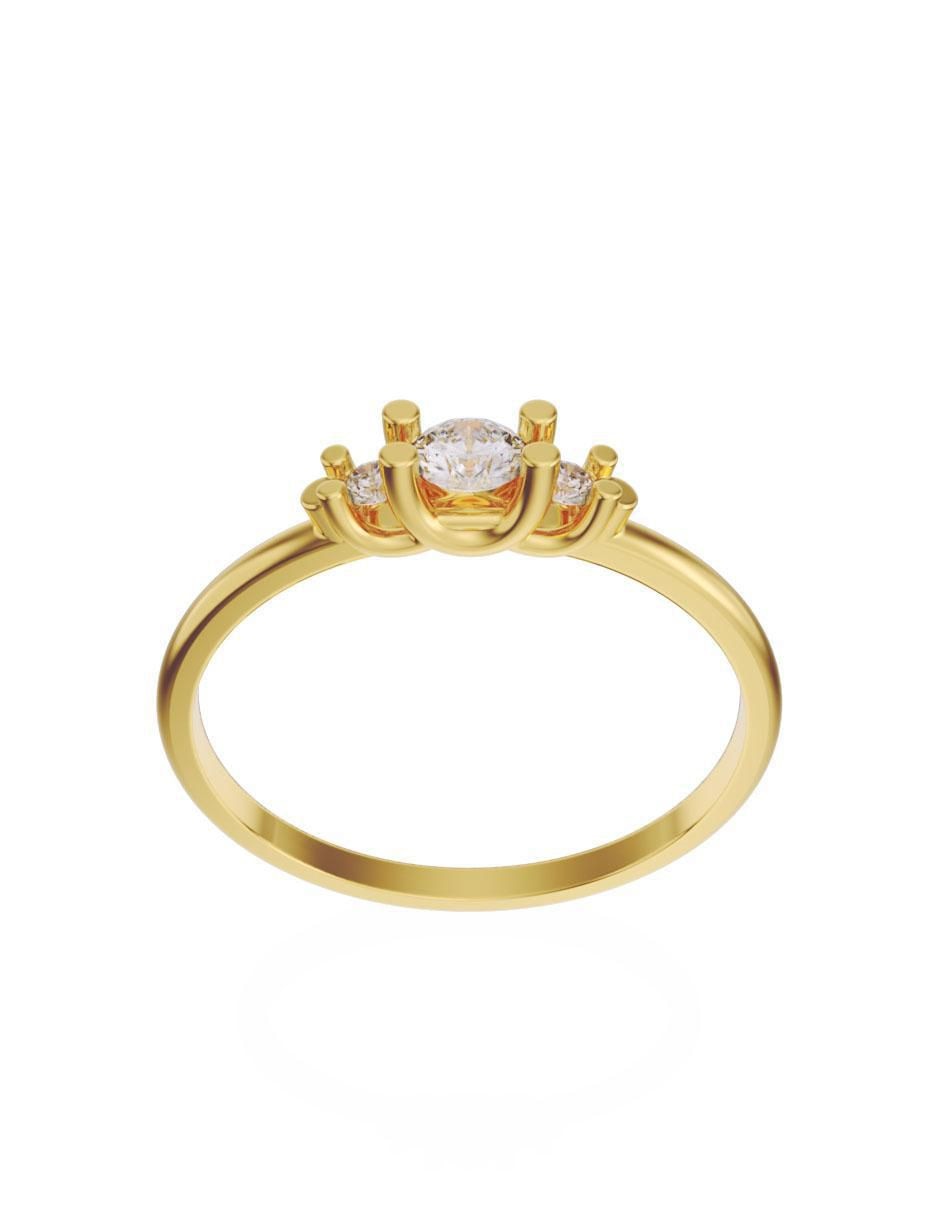 Anillo de compromiso 14 k diamante 2