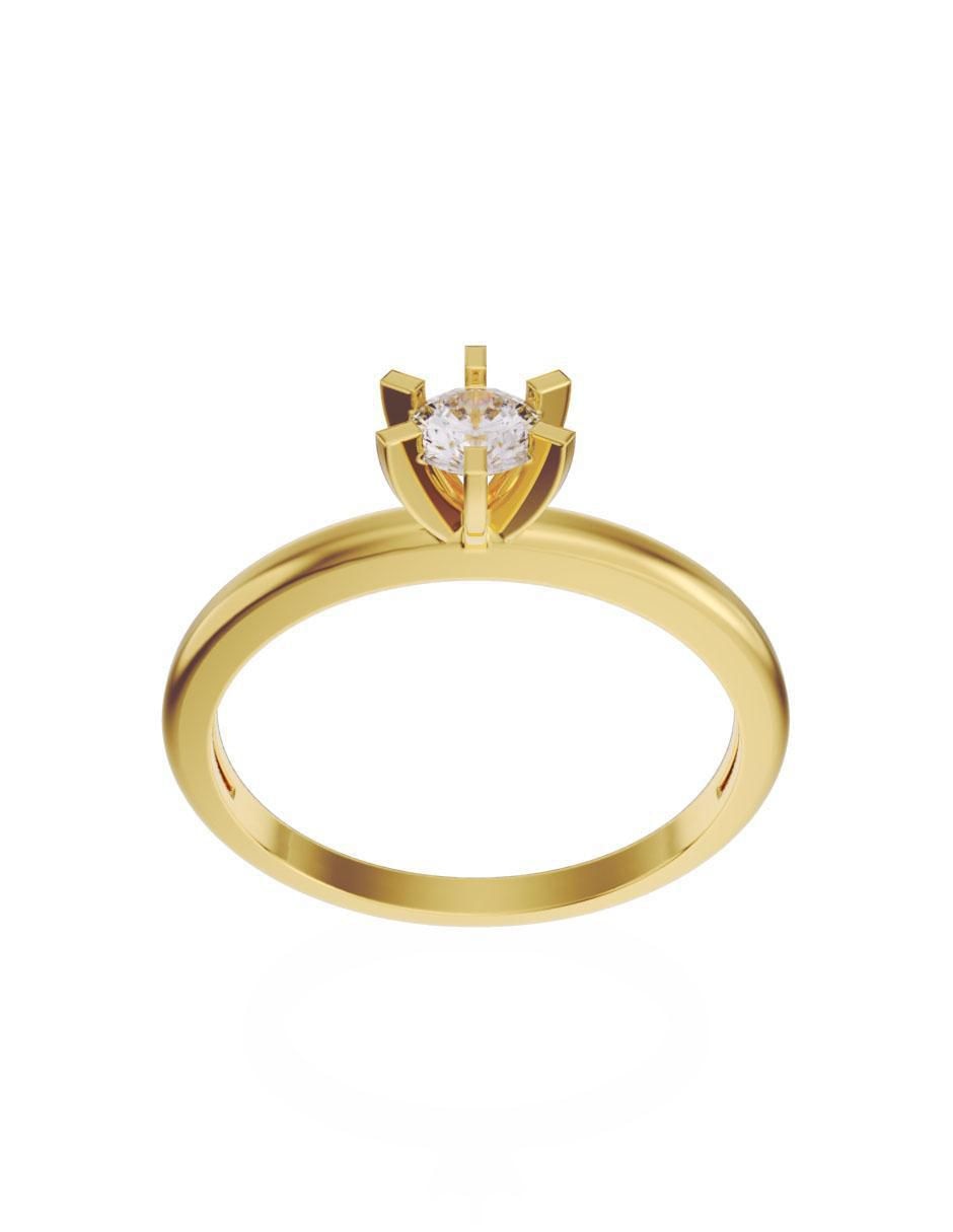 Anillo de compromiso 14 k diamante 2