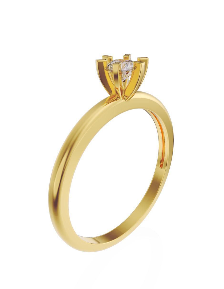 Anillo de compromiso 14 k diamante 3