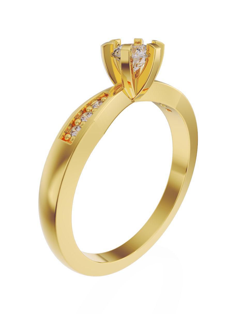 Anillo de compromiso 14 k diamante 2