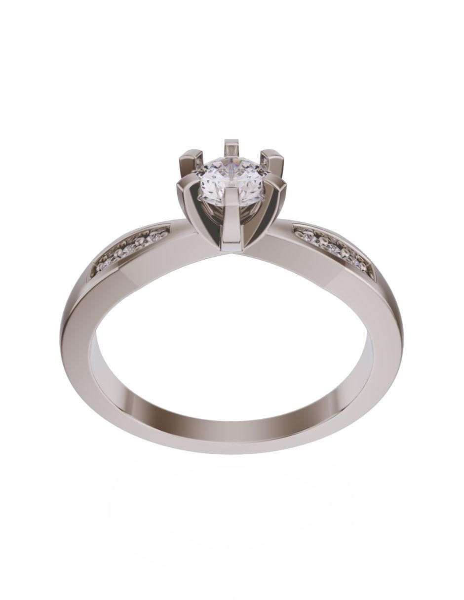 Anillo de compromiso 14 k diamante 2