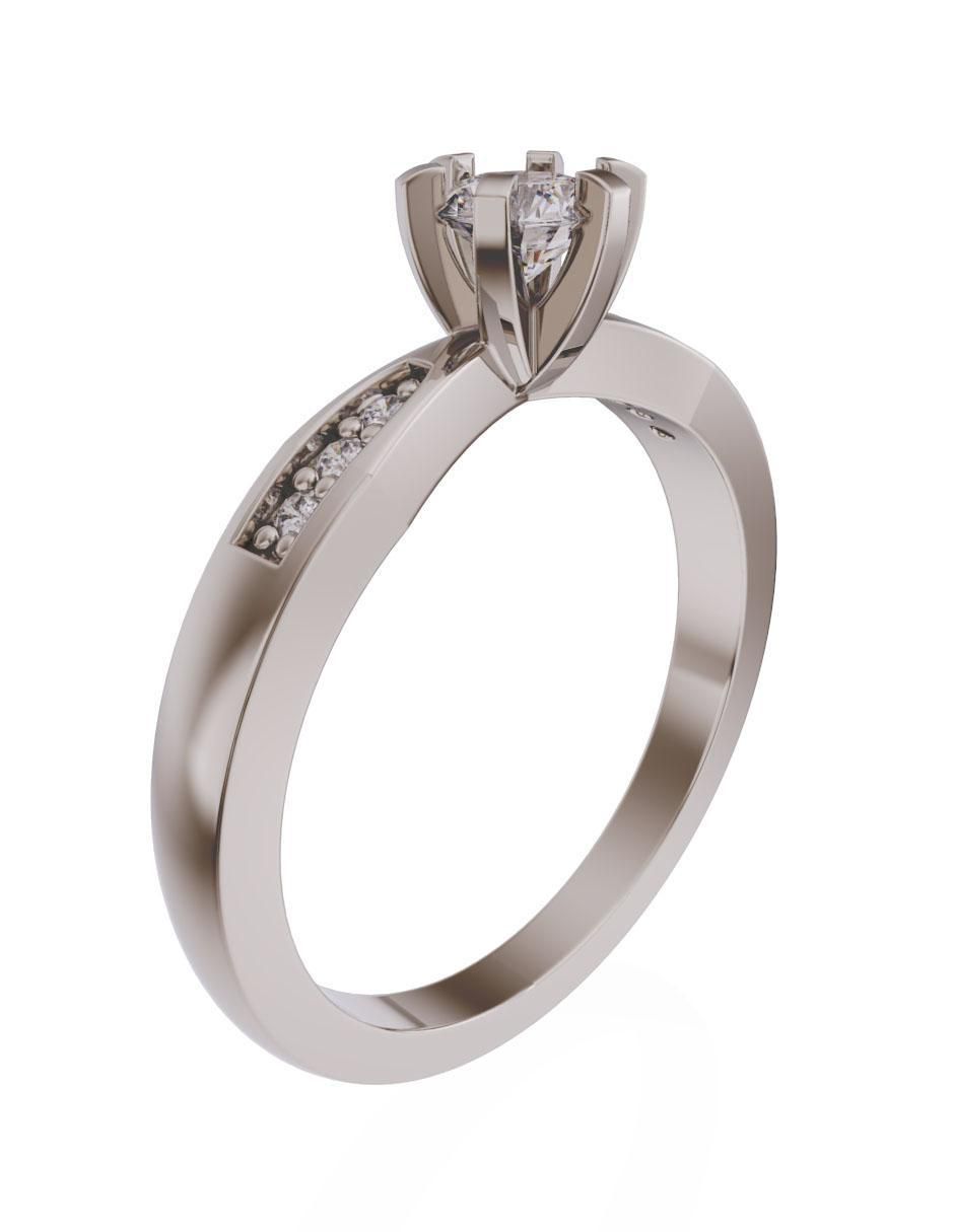 Anillo de compromiso 14 k diamante 3