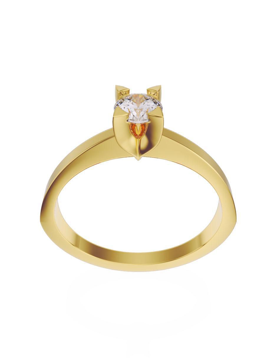 Anillo de compromiso 14 k diamante 3