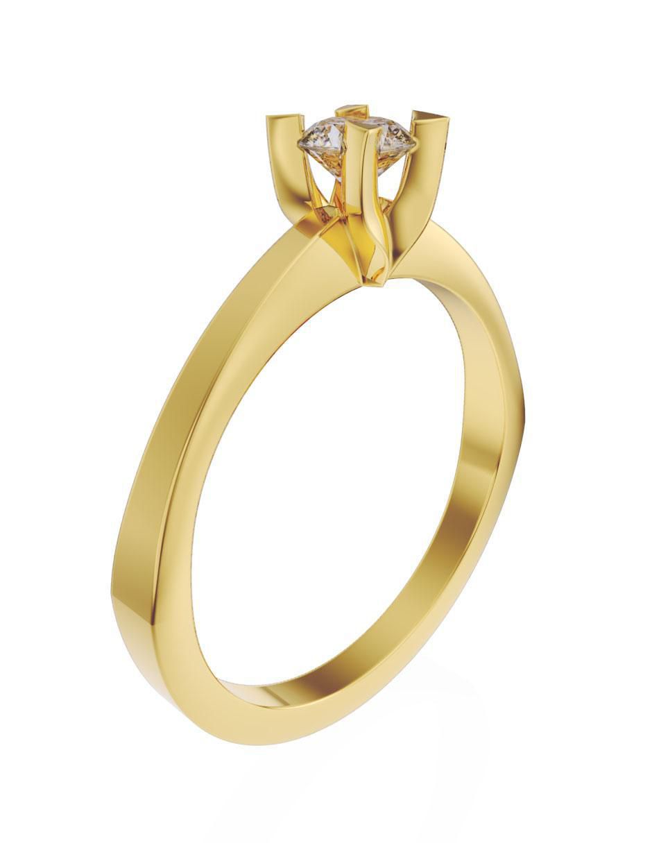Anillo de compromiso 14 k diamante 2
