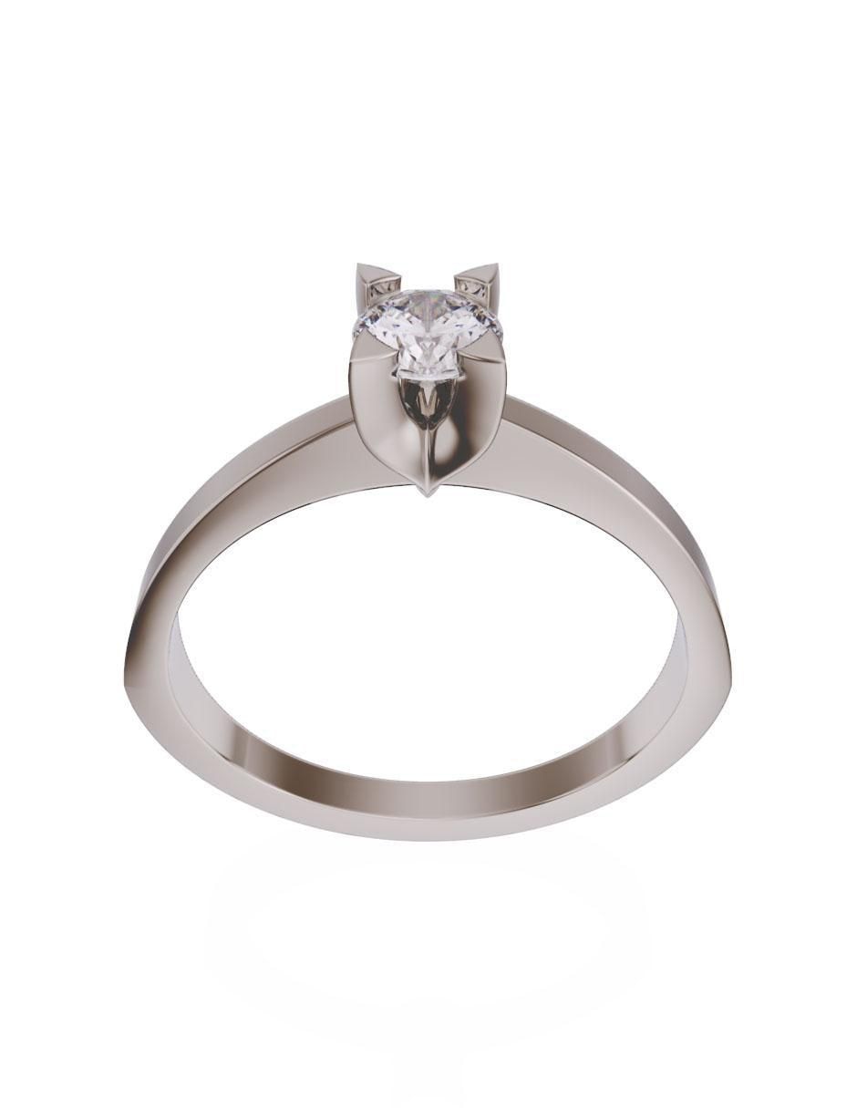 Anillo de compromiso 14 k diamante 2
