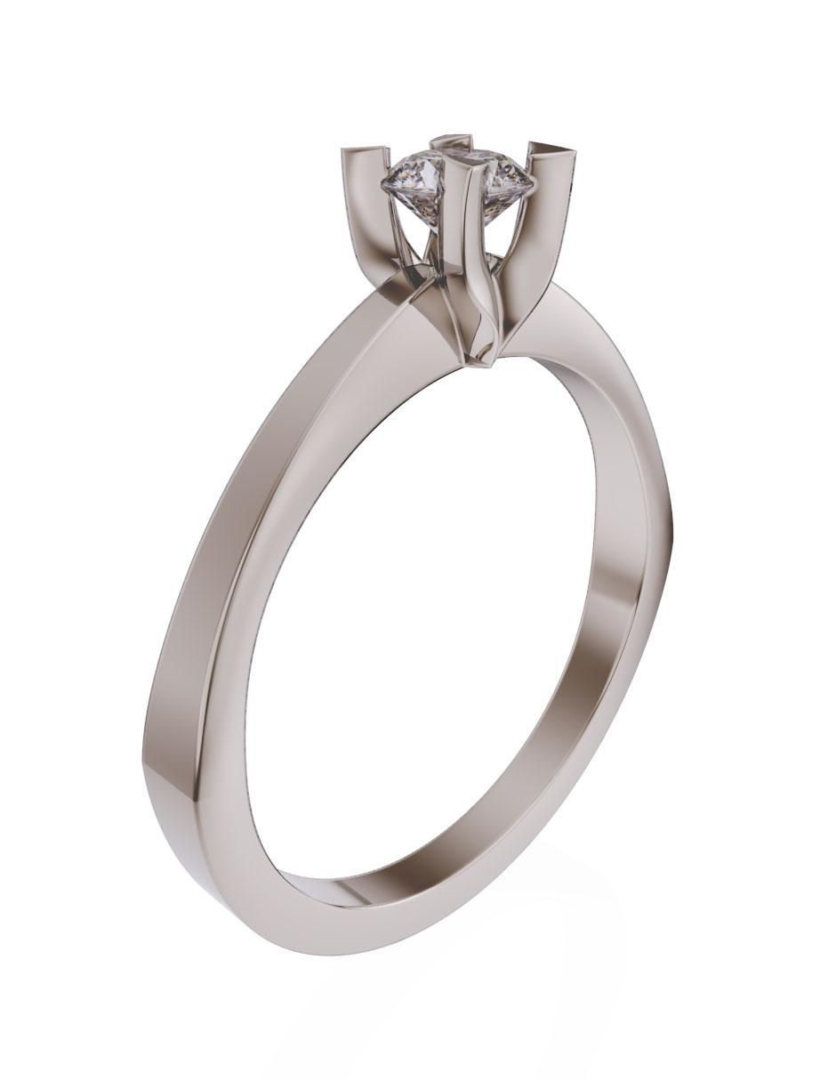 Anillo de compromiso 14 k diamante 3