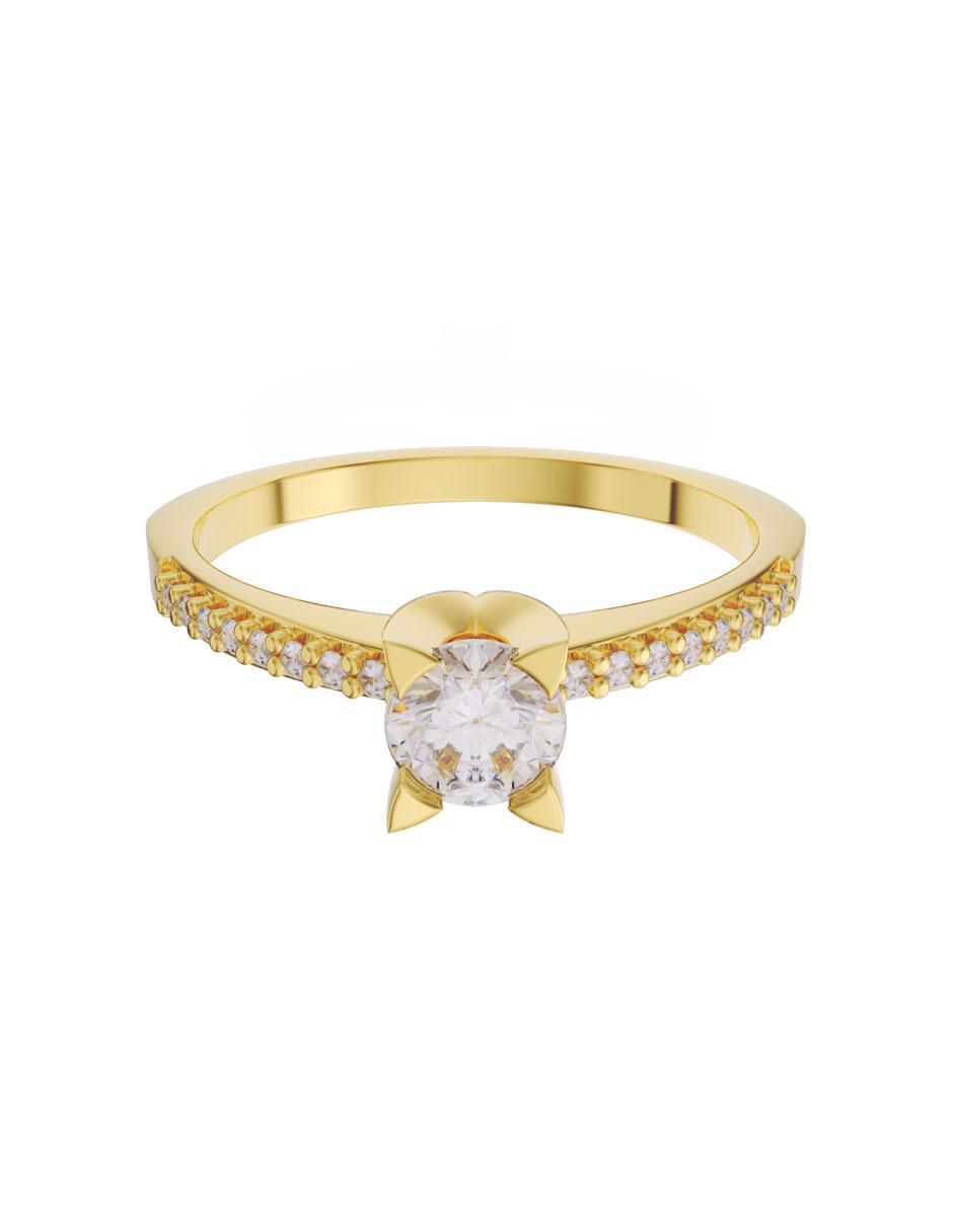 Anillo de compromiso 14 k diamante